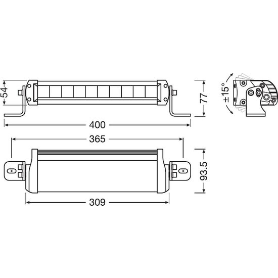 OSRAM OSRAM Lightbar FX250-SP Spot Straler (10 inch)