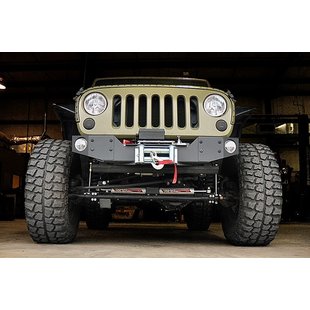 FRONT BUMPER WITH WINCH PLATE AND FIXING FOG LAMPS