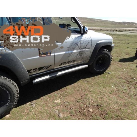 F-4X4 TREEPLANKEN / ROCKSLIDERS NISSAN PATROL GU4 LANGE VERSIE
