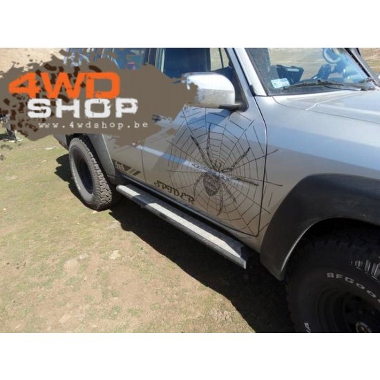 F-4X4 TREEPLANKEN / ROCKSLIDERS NISSAN PATROL GU4 LANGE VERSIE