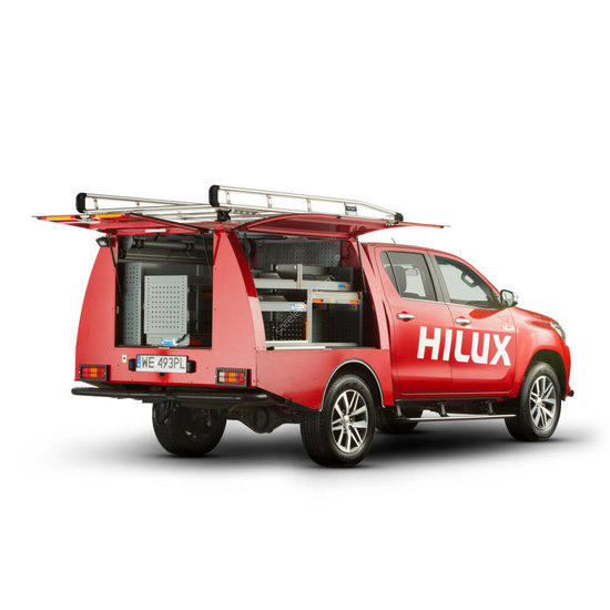 Commercial hard top - with side doors - Ford Ranger single cabin (2012 -)