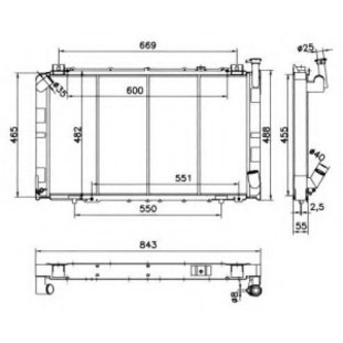RADIATEUR NISSAN PATROL GR Y60 2.8 EN 4.2
