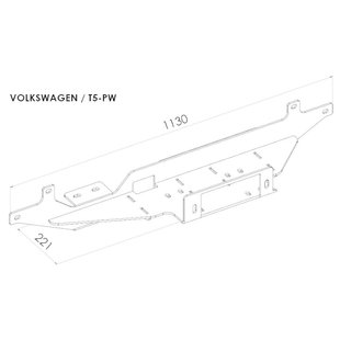 Hidden winch mounting plate - Volkswagen T5 (2003 - 2015)