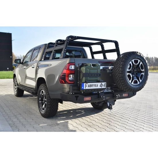 F-4X4 ACHTERBUMPER KORT MET LED VERLICHTING TOYOTA HILUX REVO 2020-