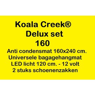 KOALA CREEK® Rooftop tent DELUX set : Anti condens mat + bagage net + 2 schoenzakken - LED 12 volt.