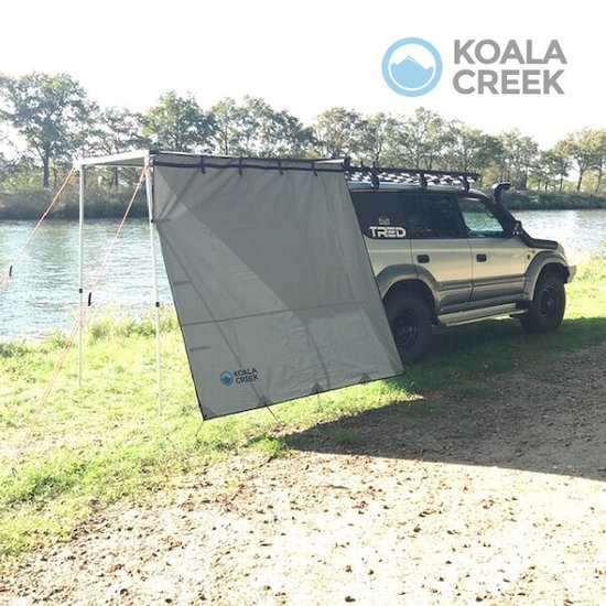Koala Creek KOALA CREEK® EXPLORER combinatie luifel zijwand - voorwand grijs 200x200 / 250x250 / 300x200