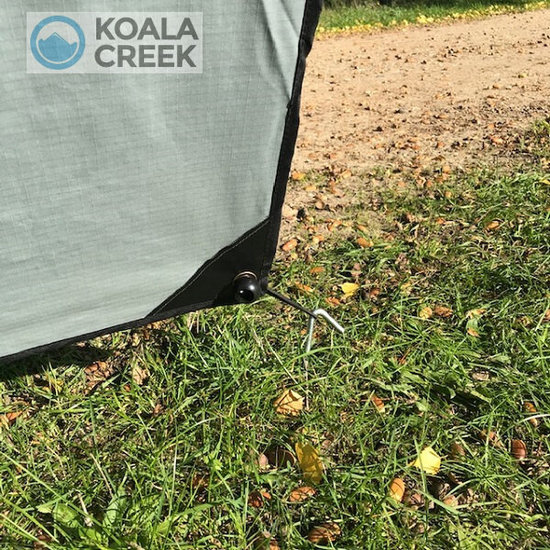 Koala Creek KOALA CREEK® EXPLORER combinatie luifel zijwand - voorwand grijs 200x200 / 250x250 / 300x200
