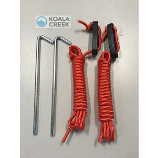 KOALA CREEK® 2 luifel scheerlijnen 300 cm + 2 haringen 24 cm