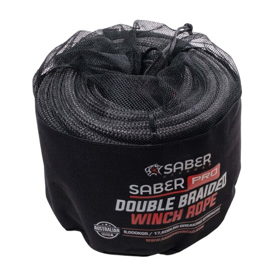 Saber SaberPro® Double Braided 30M Winch Rope (black)