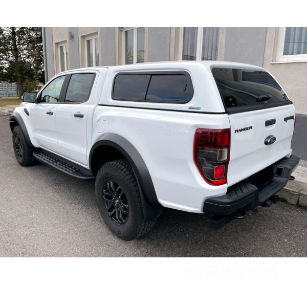 Hardtop Aeroklas Stylish for Ford Ranger DC (12-22) in color -Sliding side  windows -with central locking