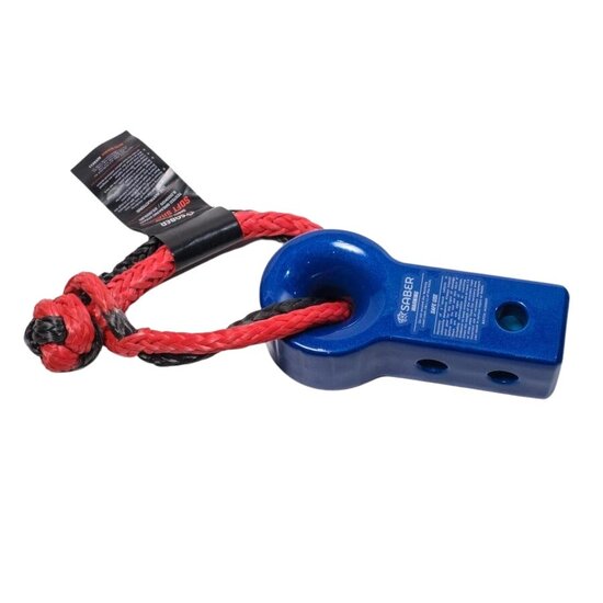Saber Saber 7075 Alloy Recovery Hitch – Blue Prismatic & 9K Soft Shackle