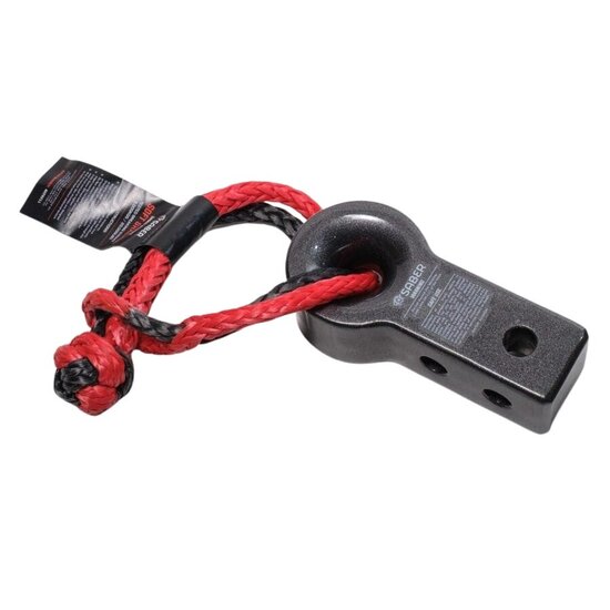 Saber Saber 7075 Alloy Recovery Hitch – Dark Grey Prismatic & 9K Soft Shackle