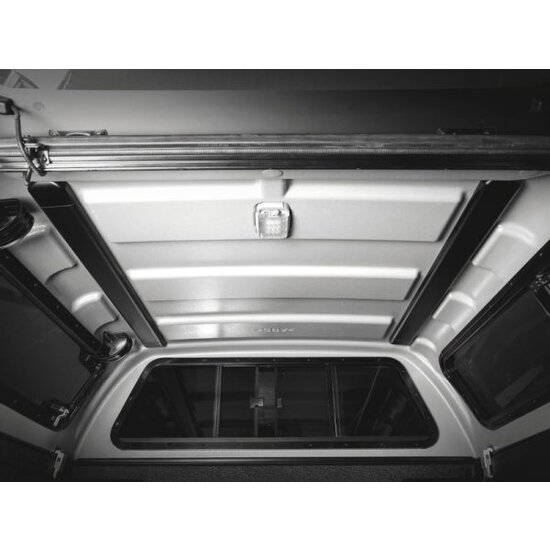 Hardtop Aeroklas Stylish for Toyota Hilux DC (16-) in color -pop-up side windows -roof rails in option