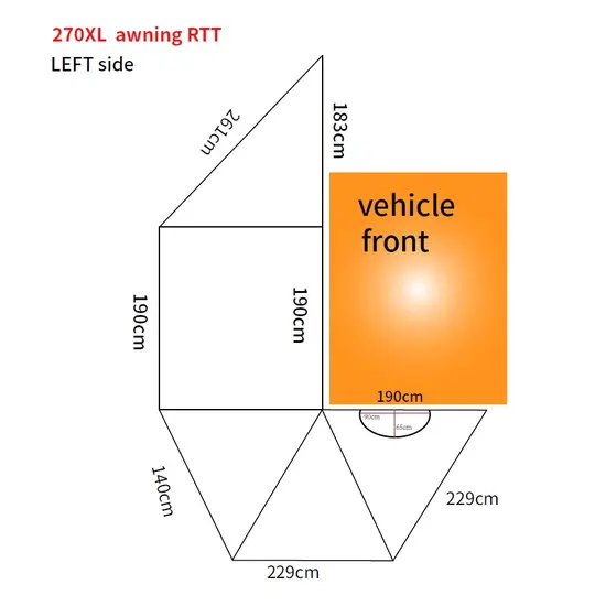 CampBoss CampBoss Boss Shadow XL 270 Awning with zip
