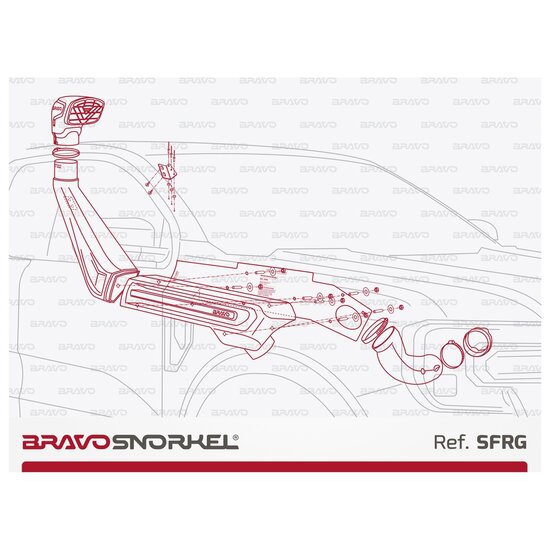 Bravo Snorkel SNORKEL FORD RANGER PX (2023 - )