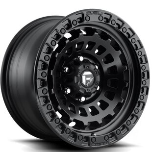 9x18 6x139.7 ET-12 CTR106.1 Alu Fuel Zephyr (D633) Matte Black w/ Black Ring D63318908445
