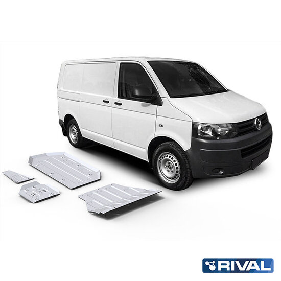 Rival 4x4 SKID PLATES (SETS) VOLKSWAGEN CARAVELLE 2003-2009; 2009-2015; 2015-2019; MULTIVAN 2003-2009; 2009-2015; 2015-2019; TRANSPORTER 2003-2009; 2009-2015; 2015-2019; 2 L. / GASOLINE; 2 L. / DIESEL