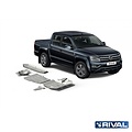 Rival 4x4 SKID PLATE SET (RADIATOR, ENGINE, GEARBOX, TRANSFER CASE, FUEL TANK, FRONT ARMS, DIFFERENTIAL) VOLKSWAGEN AMAROK 2010-2016; 2016-2020; 2 L. / DIESEL; 3 L. / DIESEL