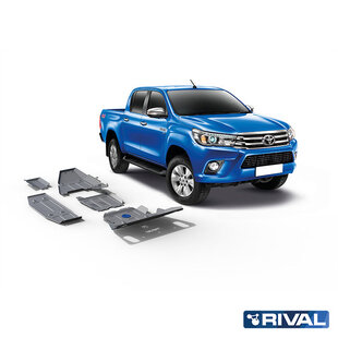 SKID PLATE SET (RADIATOR, ENGINE, GEARBOX, TRANSFER CASE, ADBLUE TANK, OXYGEN SENSOR, FUEL TANK) TOYOTA HILUX 2015-2020; 2018-2020; 2,4 L. / DIESEL; 2,8 L. / DIESEL