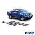 Rival 4x4 SKID PLATE SET (RADIATOR, ENGINE, GEARBOX, TRANSFER CASE, FUEL TANK, ADBLUE TANK) FORD RANGER 2011-2015; 2015-2022; 2,2 L. / DIESEL; 3,2 L. / DIESEL