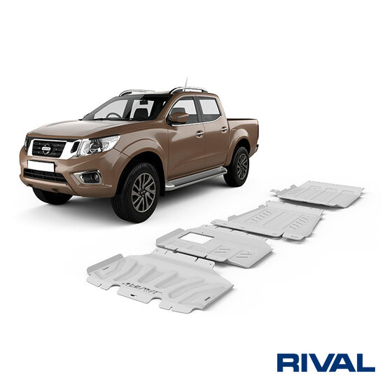 Rival 4x4 SKID PLATE SET (RADIATOR, ENGINE, GEARBOX, TRANSFER CASE) RENAULT ALASKAN 2017-;