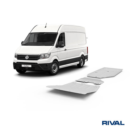Rival 4x4 SKID PLATE SET (ENGINE, GEARBOX, ELECTRIC POWER STEERING MOTOR, FUEL TANK) VOLKSWAGEN CRAFTER 2016-; MAN TGE 2017-; 2 L. / DIESEL