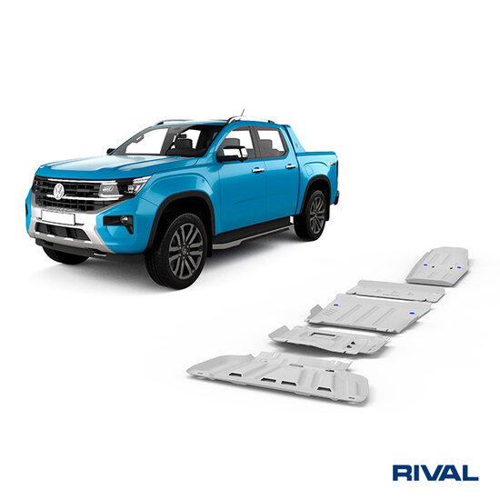 Rival 4x4 SKID PLATE SET (RADIATOR, ENGINE, GEARBOX, TRANSFER CASE, FUEL TANK) FORD RANGER 2022-; VOLKSWAGEN AMAROK 2023-; 2 L. / DIESEL; 3 L. / DIESEL