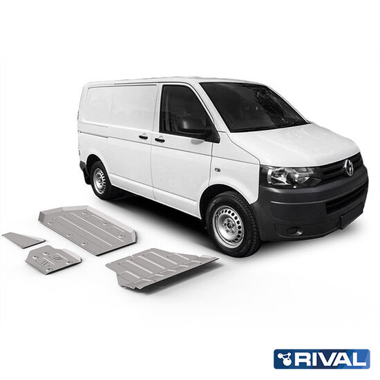 Rival 4x4 SKID PLATES (SETS) VOLKSWAGEN CARAVELLE 2003-2009; 2009-2015; 2015-2019; 2020-; MULTIVAN 2003-2009; 2009-2015; 2015-2019; 2020-; TRANSPORTER 2003-2009; 2009-2015; 2015-2019; 2020-; 2 L. / GASOLINE; 2 L. / DIESEL