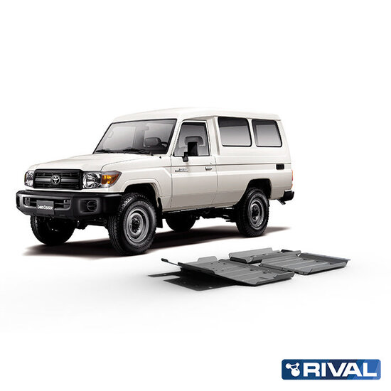 Rival 4x4 SKID PLATE SET (STEERING RODS, GEARBOX, TRANSFER CASE, FUEL TANK) TOYOTA LAND CRUISER 2007-2012; 2012-2015; 2015-2021; 2021-;