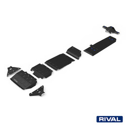 SKID PLATE SET (RADIATOR, ENGINE, GEARBOX, TRANSFER CASE, FUEL TANK, FRONT ARMS, DIFFERENTIAL) FORD RANGER 2011-2015; 2015-2022; 2,2 L. / DIESEL; 3,2 L. / DIESEL