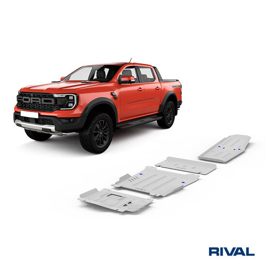 Rival 4x4 SKID PLATE SET (ENGINE, GEARBOX, TRANSFER CASE, FUEL TANK) FORD EVEREST 2022-; VOLKSWAGEN AMAROK 2023-; 2 L. / DIESEL; 3 L. / DIESEL