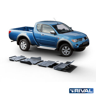 SKID PLATE SET (RADIATOR, ENGINE, GEARBOX, TRANSFER CASE) MITSUBISHI L200 2006-2014; 2013-2015; PAJERO SPORT 2008-2013; 2013-2016; 3,2 L. / GASOLINE; 3 L. / GASOLINE; 3,2 L. / DIESEL