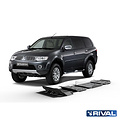 Rival 4x4 SKID PLATE SET (RADIATOR, ENGINE, GEARBOX, TRANSFER CASE) MITSUBISHI L200 2006-2014; 2013-2015; PAJERO SPORT 2008-2013; 2013-2016; 3,2 L. / GASOLINE; 3 L. / GASOLINE; 3,2 L. / DIESEL