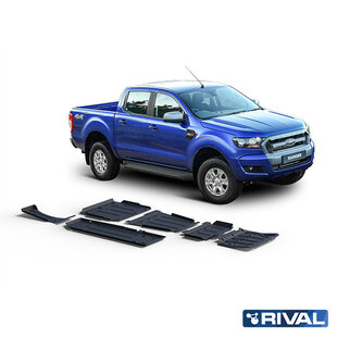 SKID PLATE SET (RADIATOR, ENGINE, GEARBOX, TRANSFER CASE, FUEL TANK, ADBLUE TANK) FORD RANGER 2011-2015; 2015-2022; 2,2 L. / DIESEL; 3,2 L. / DIESEL