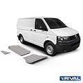 Rival 4x4 SKID PLATE SET (ENGINE, GEARBOX, EXHAUST PIPE, FUEL TANK) VOLKSWAGEN CARAVELLE 2003-2009; 2009-2015; 2015-2019; 2020-; MULTIVAN 2003-2009; 2009-2015; 2015-2019; 2020-; TRANSPORTER 2003-2009; 2009-2015; 2015-2019; 2020-; 2 L. / GASOLINE; 2 L. / DIESEL