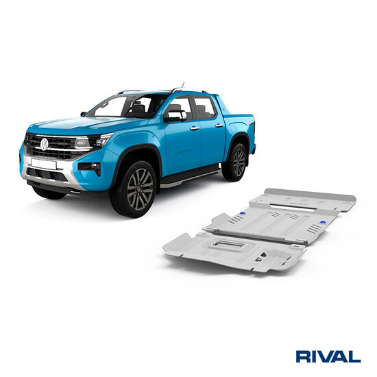 Rival 4x4 SKID PLATE SET (ENGINE, GEARBOX, TRANSFER CASE) FORD RANGER RAPTOR 2022-; VOLKSWAGEN AMAROK 2023-; 3 L. / DIESEL; 2 L. / DIESEL