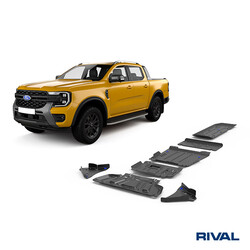 SKID PLATE SET (RADIATOR, ENGINE, GEARBOX, TRANSFER CASE, FUEL TANK, FRONT ARMS) FORD RANGER 2022-; VOLKSWAGEN AMAROK 2023-; 2 L. / DIESEL; 3 L. / DIESEL