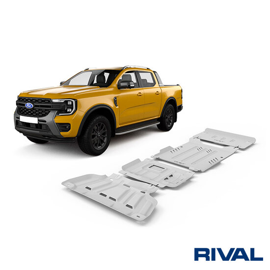Rival 4x4 SKID PLATE SET (RADIATOR, ENGINE, GEARBOX, TRANSFER CASE) FORD EVEREST 2022-; VOLKSWAGEN AMAROK 2023-; 2 L. / DIESEL; 3 L. / DIESEL
