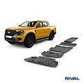 Rival 4x4 SKID PLATE SET (RADIATOR, ENGINE, GEARBOX, TRANSFER CASE, FUEL TANK) FORD RANGER 2022-; VOLKSWAGEN AMAROK 2023-; 2 L. / DIESEL; 3 L. / DIESEL
