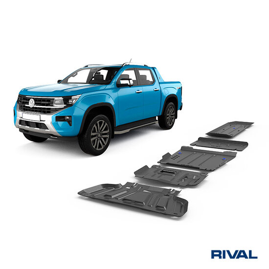Rival 4x4 SKID PLATE SET (RADIATOR, ENGINE, GEARBOX, TRANSFER CASE, FUEL TANK) FORD RANGER 2022-; VOLKSWAGEN AMAROK 2023-; 2 L. / DIESEL; 3 L. / DIESEL