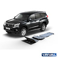 Rival 4x4 SKID PLATE SET (ENGINE, GEARBOX, TRANSFER CASE) LEXUS GX 2009-2013; 2013-2019; TOYOTA LAND CRUISER PRADO 2009-2013; 2013-2017; 2017-2020; 2020-2023; 4,6 L. / GASOLINE; 2,7 L. / GASOLINE; 3 L. / DIESEL; 4 L. / GASOLINE; 2,8 L. / DIESEL