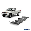 Rival 4x4 SKID PLATE SET (RADIATOR, ENGINE, GEARBOX, TRANSFER CASE) FIAT FULLBACK 2016-2020; MITSUBISHI L200 2015-2019; 2018-2023; PAJERO SPORT 2016-2021; 2021-; 2,4 L. / DIESEL; 3 L. / GASOLINE