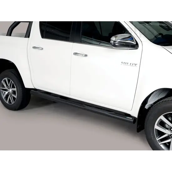 Misutonida Misutonida Side Bar - 1 pair, with plastic steps, 76 mm - black - Hilux D/C 2016