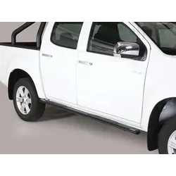 Misutonida Side Bar - 1 pair, with plastic steps, oval - black - D-Max D/C 2012-2020