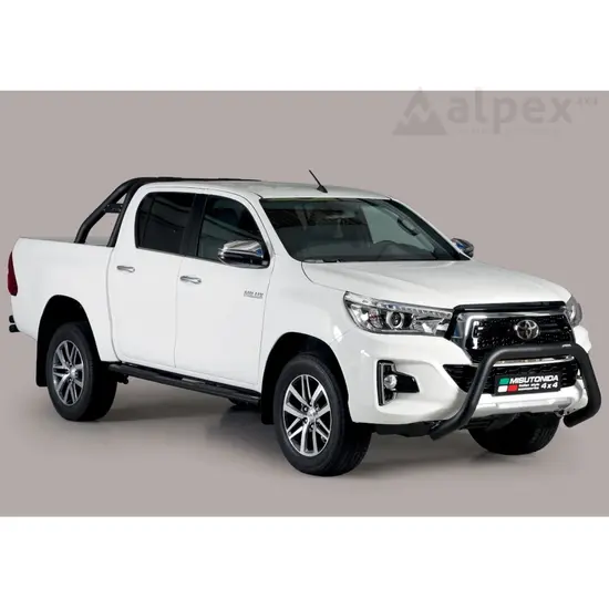 Misutonida Misutonida Side Bar - 1 pair, with plastic steps, oval - black - Hilux D/C 2016