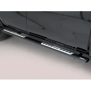 Misutonida Side Bar - 1 pair, with design steps, oval - black - Hilux D/C 2005-2015