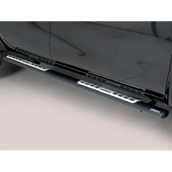 Misutonida Misutonida Side Bar - 1 pair, with design steps, oval - black - Amarok D/C 2010-2020