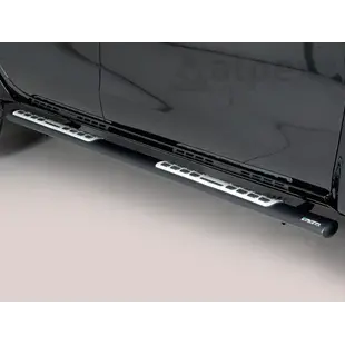 Misutonida Side Bar - 1 pair, with design steps, oval - black - Navara D/C 2016