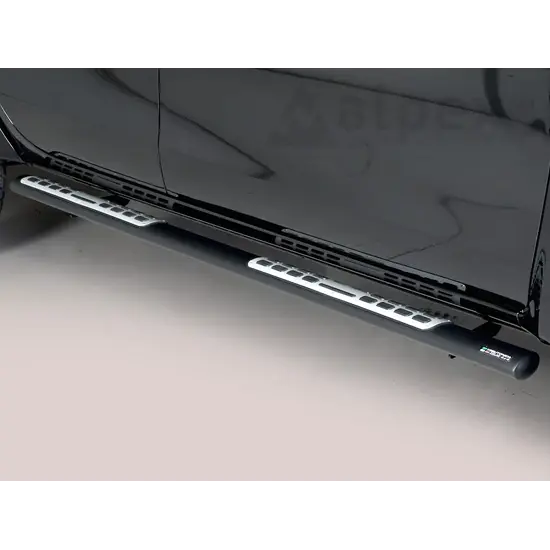 Misutonida Misutonida Side Bar - 1 pair, with design steps, oval - black - Navara D/C 2016