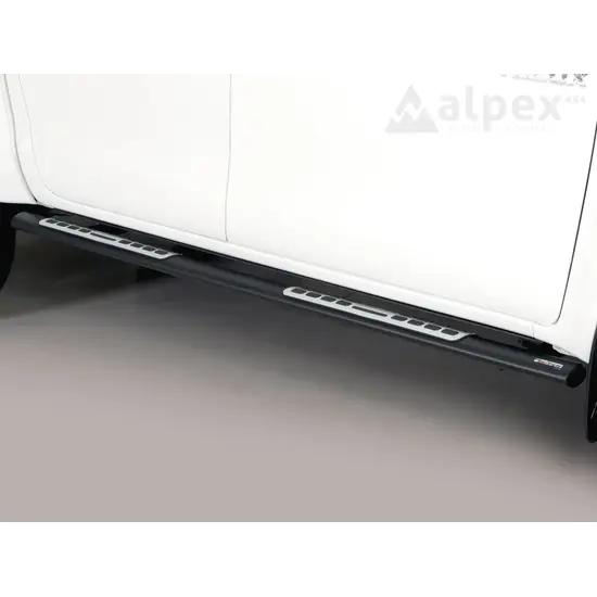 Misutonida Misutonida Side Bar - 1 pair, with design steps, oval - black - Hilux D/C 2016